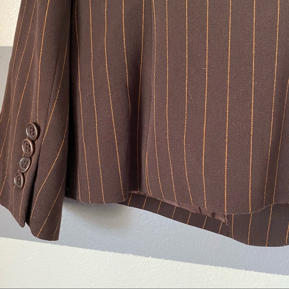 BCBGMaxAzria brown pinstripe professional blazer - Picture 6 of 16